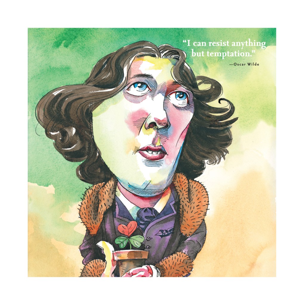 Oscar Wilde illustrated in For the Love of Being Irish