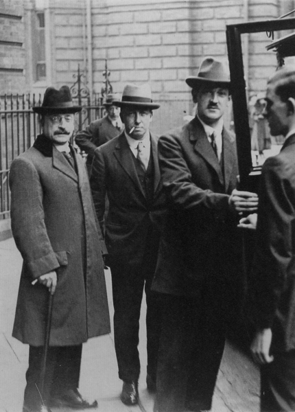 Arthur Griffith, Robert Barton, Michael Collins at Treaty Negotiations