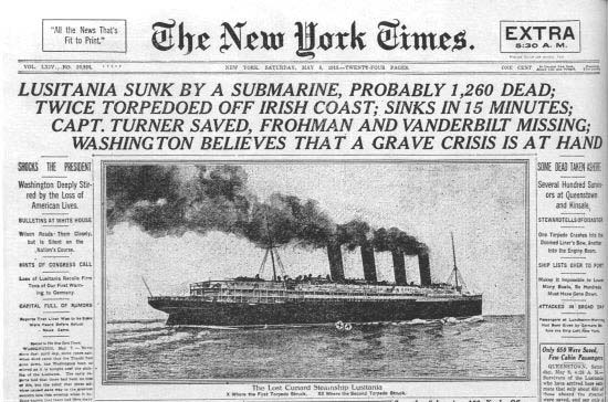 lusitania sinking