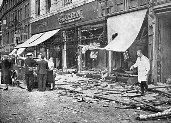 Aftermath of IRA bomb attack Coventry 1939